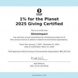 1% For The Planet_기부 이행 인...